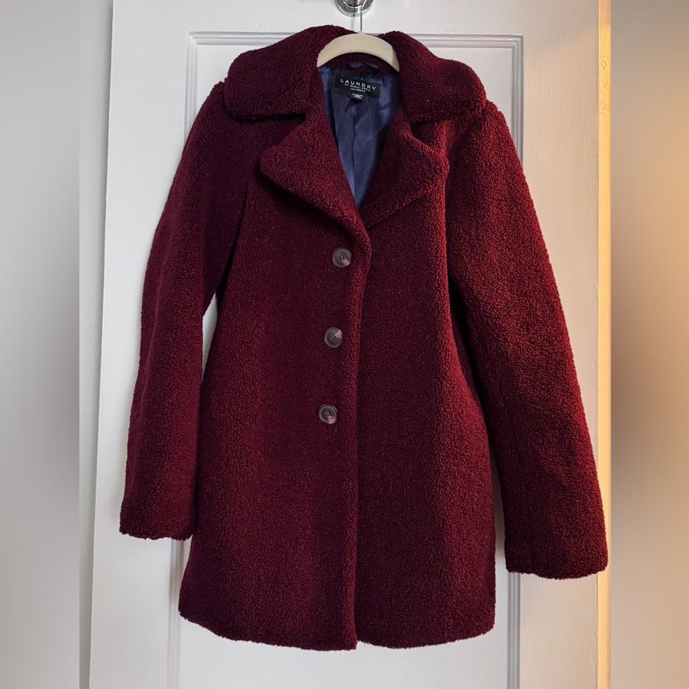 Laundry By Shelli Segal Burgundy Coat